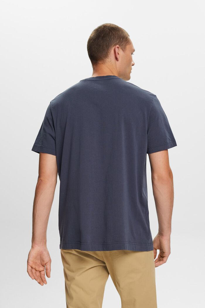 T-shirt en jersey à encolure ronde, 100 % coton, PETROL BLUE, detail image number 3