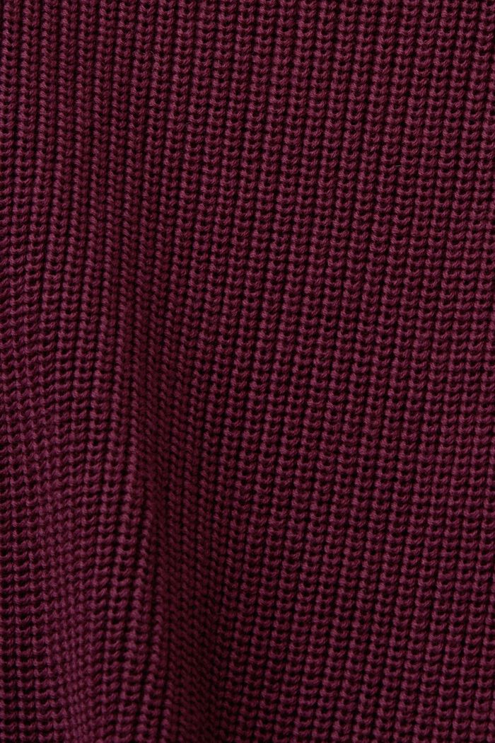 Cardigan sans manches, 100 % coton, AUBERGINE, detail image number 5