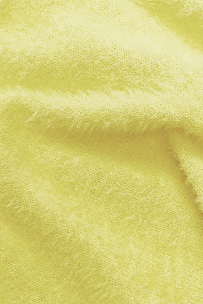 Gilet à encolure en V en laine mélangée, PASTEL YELLOW, detail image number 5