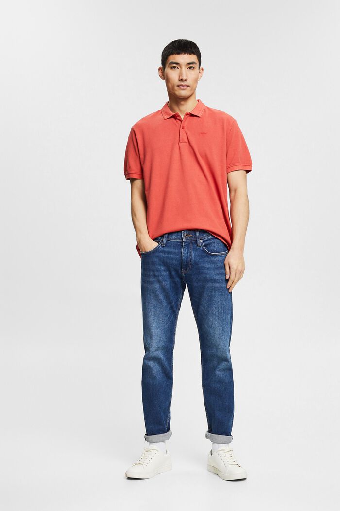 Polo-Shirt aus 100% Organic Cotton, RED ORANGE, detail image number 7