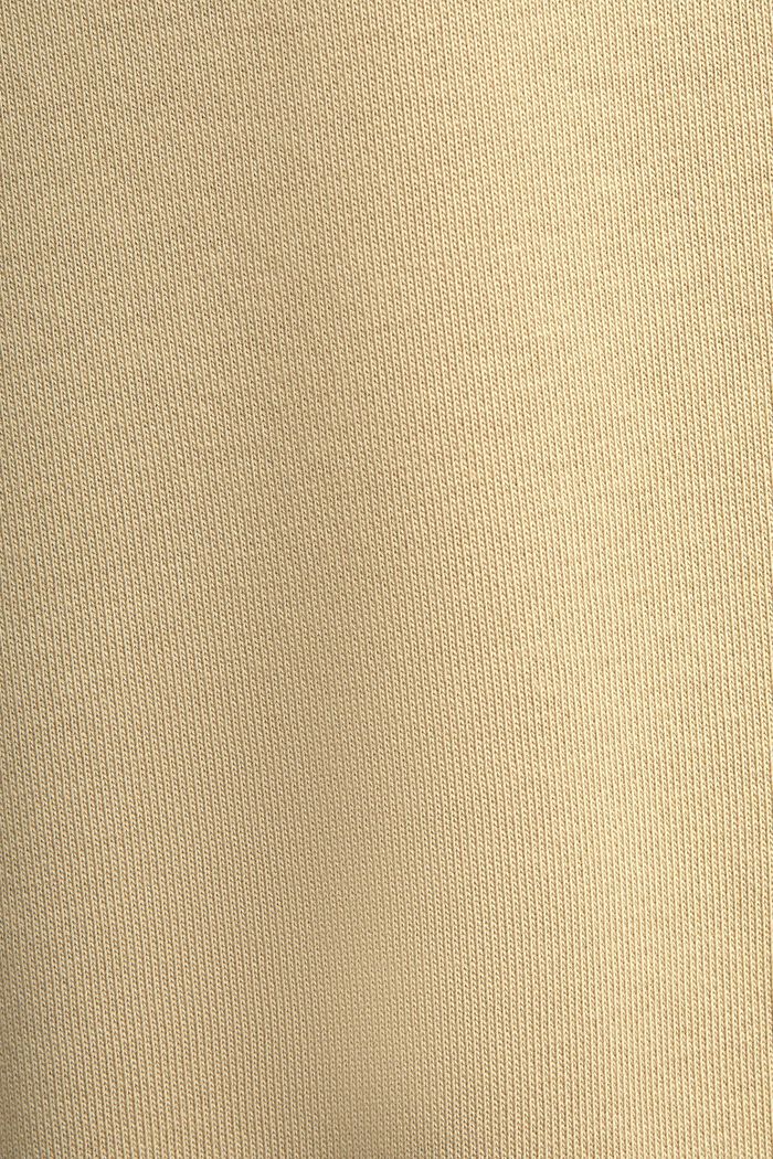 Sweat-shirt unisexe en maille polaire de coton orné d’un logo, BEIGE, detail image number 4