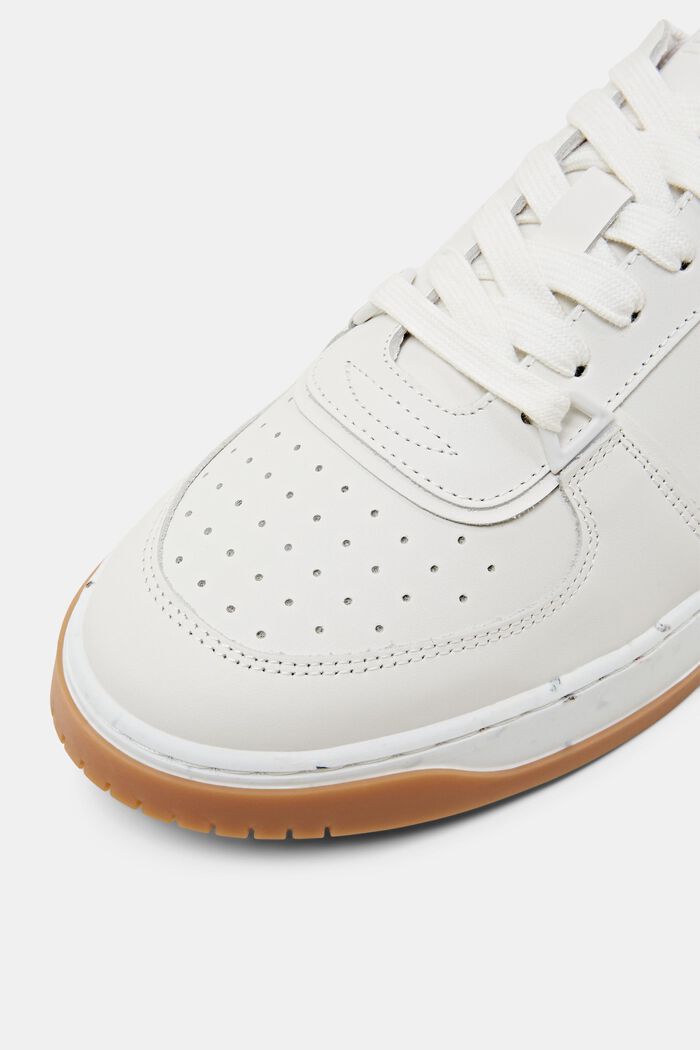Sneakers à lacets en cuir, WHITE, detail image number 3