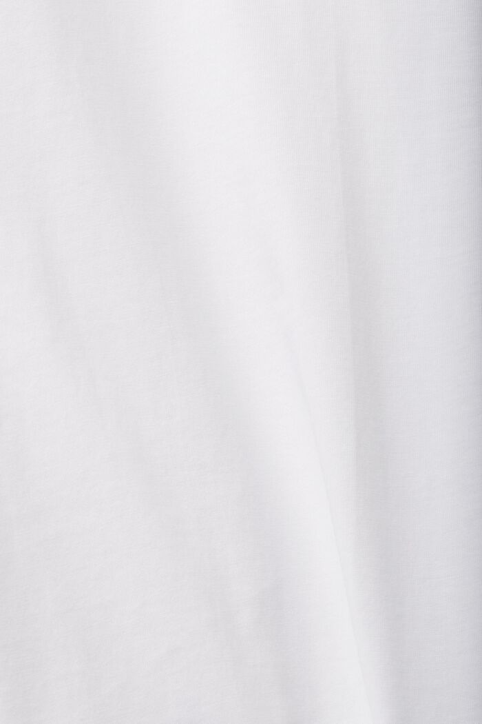Jersey-T-Shirt mit Rundhalsausschnitt, WHITE, detail image number 5