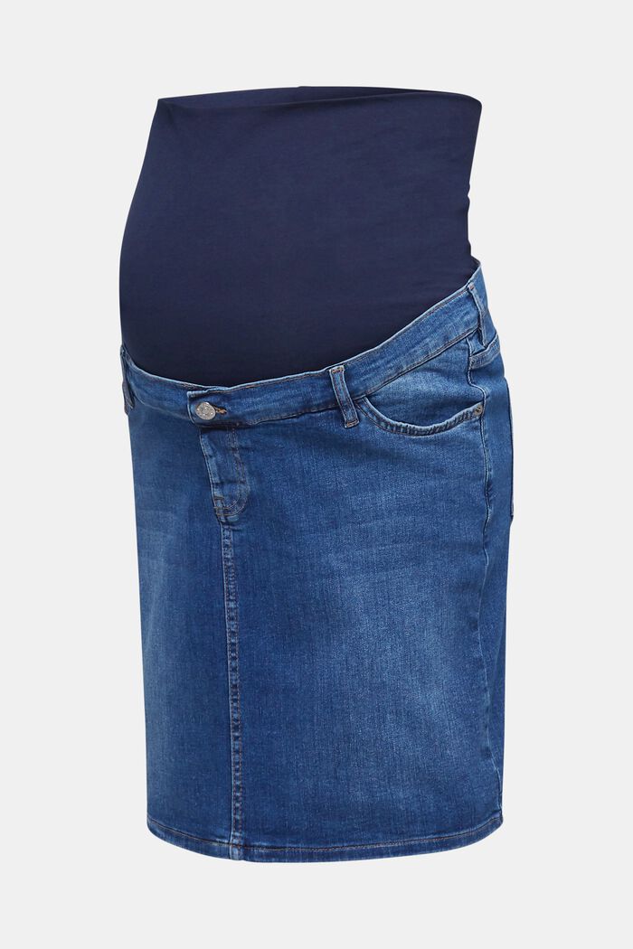 Jupe en jean stretch, ceinture de maintien, BLUE MEDIUM WASHED, detail image number 3