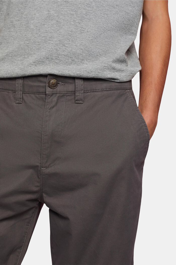 Shorts im Chino-Style aus nachhaltiger Baumwolle, DARK GREY, detail image number 2