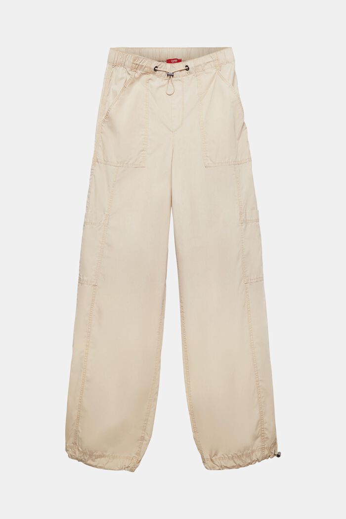 Pantalon cargo à enfiler, 100 % coton, SAND, detail image number 7