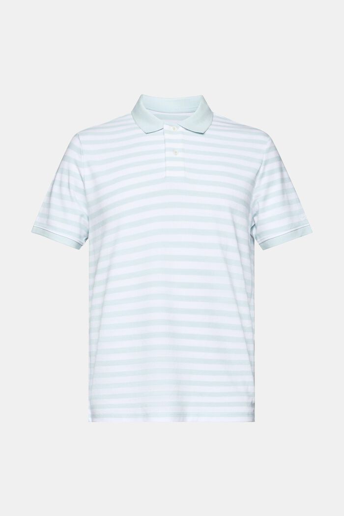 Polo rayé coupe Slim Fit, LIGHT AQUA GREEN, detail image number 7