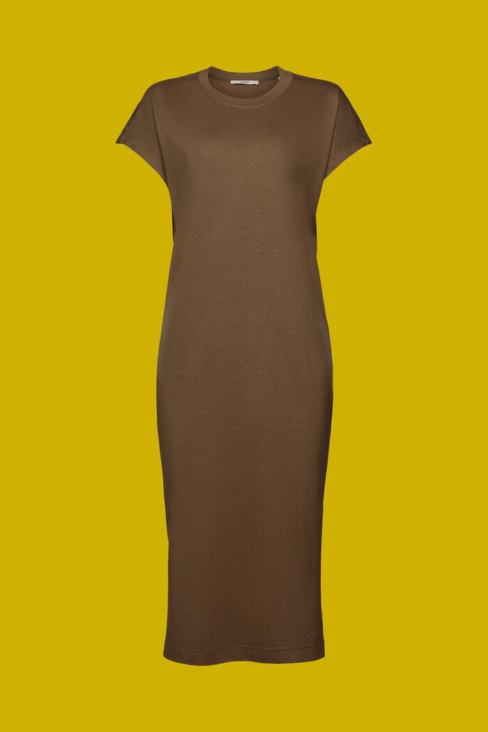 Midi-Kleid aus Jersey, KHAKI GREEN, detail image number 6