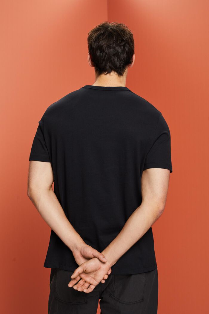 T-shirt en jersey imprimé, 100 % coton, BLACK, detail image number 3