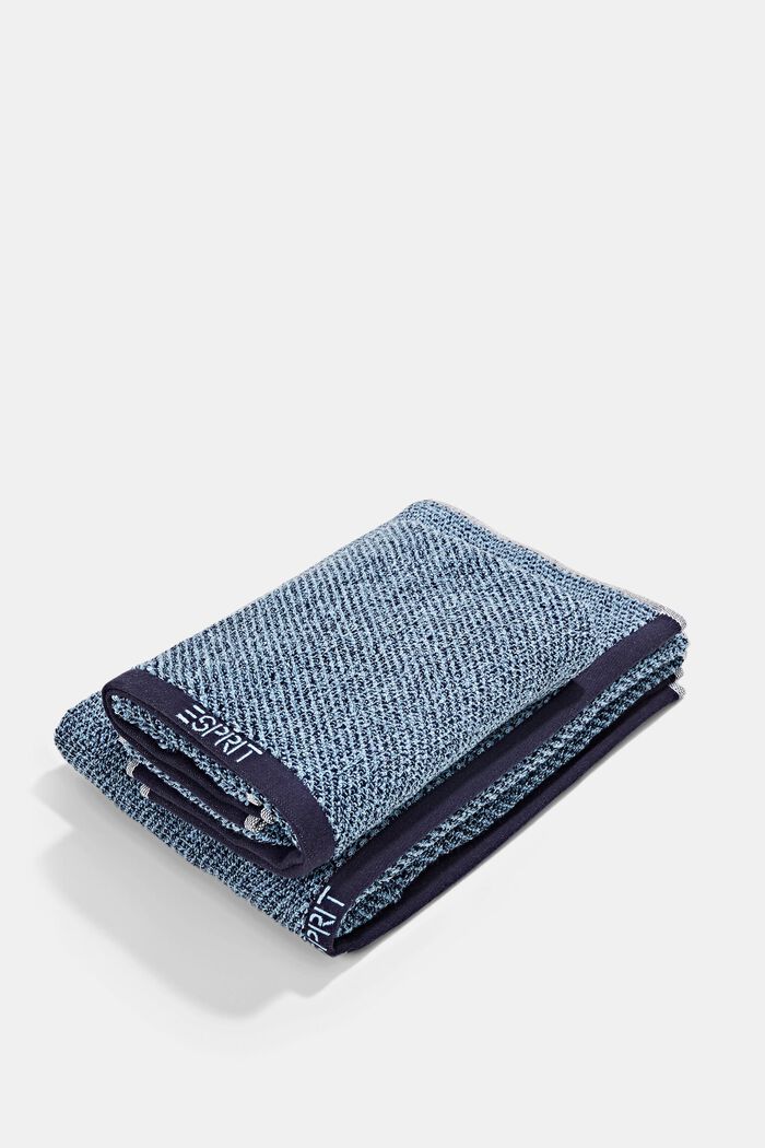 Meliertes Handtuch, 100 % Baumwolle, NAVY BLUE, detail image number 0