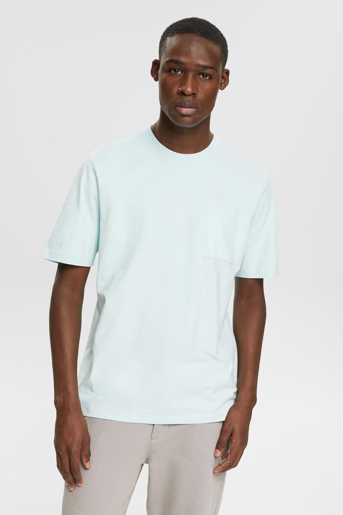 Jersey T-Shirt, 100% Baumwolle, LIGHT AQUA GREEN, detail image number 0