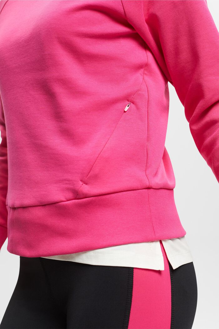 Sweat-shirt doté de poches zippées, PINK FUCHSIA, detail image number 2