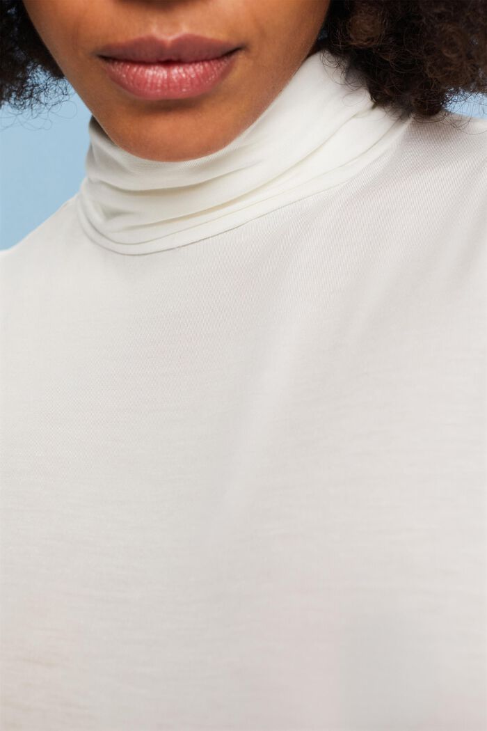 T-shirt à manches longues et col roulé, TENCEL™, OFF WHITE, detail image number 3