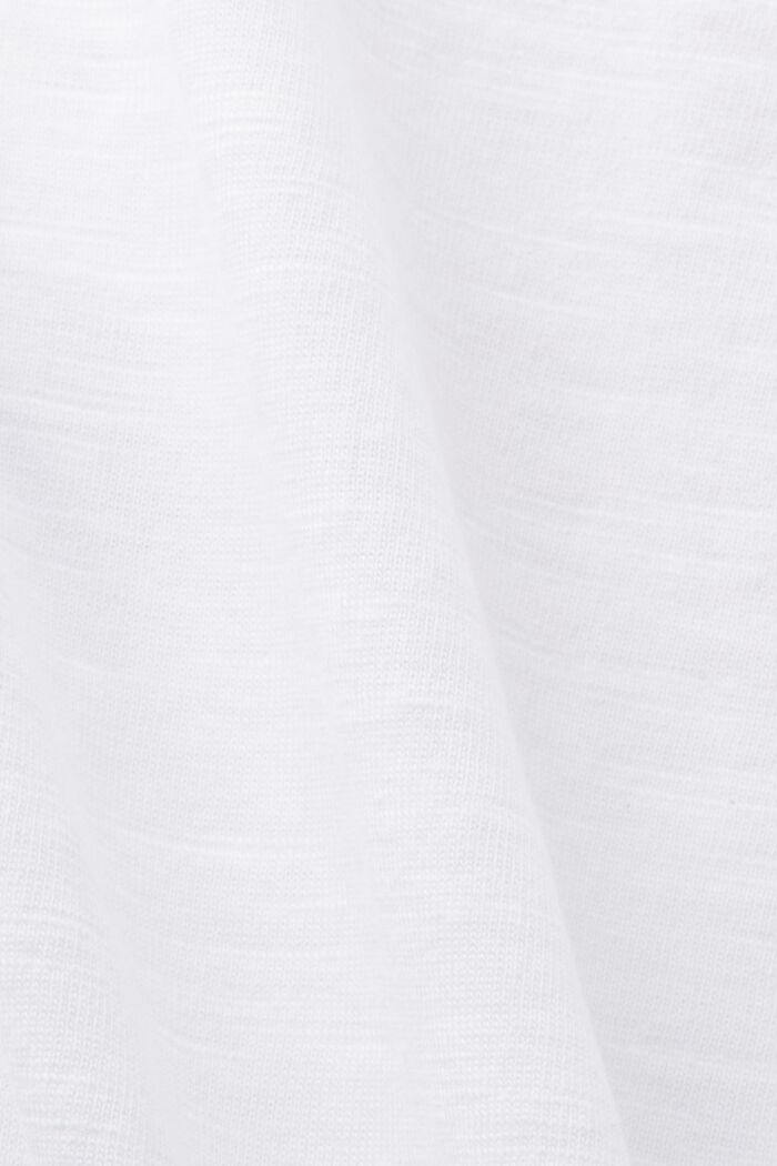 T-shirt à imprimé sur le devant, 100 % coton, WHITE, detail image number 5