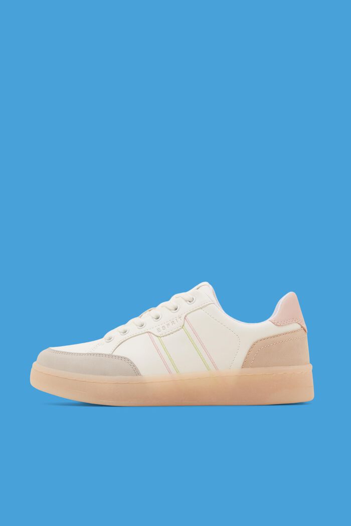 Sneakers en similicuir à semelle colorée, OFF WHITE, detail image number 0