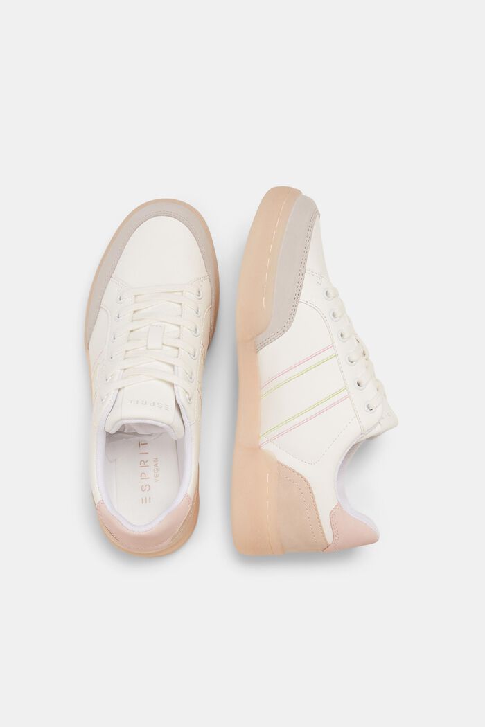 Sneakers en similicuir à semelle colorée, OFF WHITE, detail image number 4