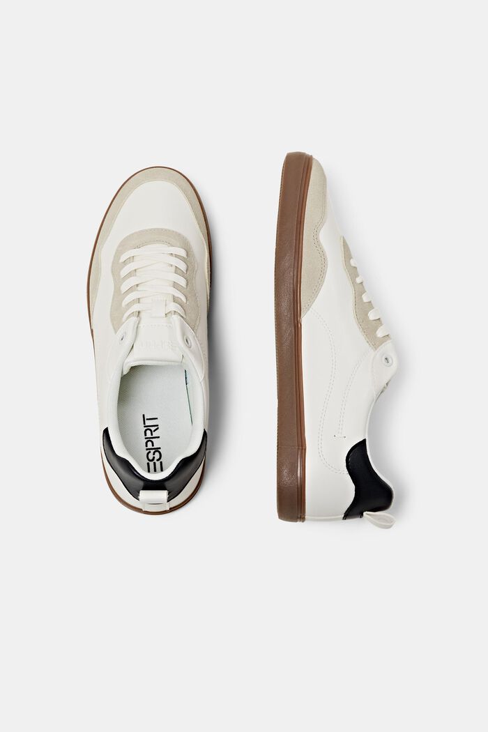 Sneakers en similicuir, OFF WHITE, detail image number 5