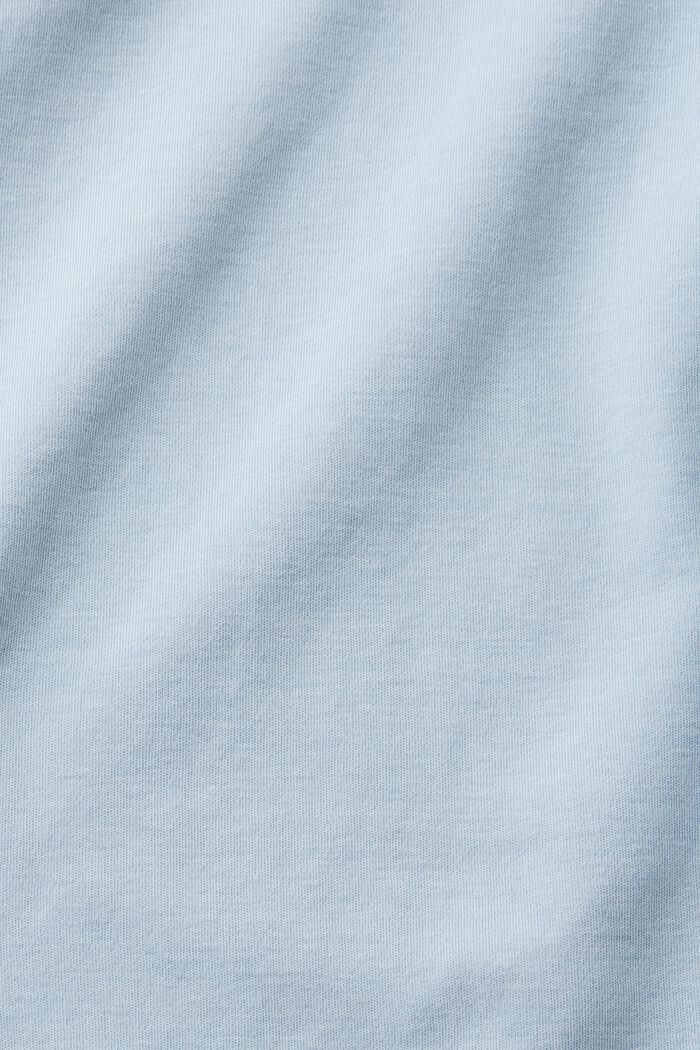T-shirt en coton biologique orné d’un logo brodé, PASTEL BLUE, detail image number 6