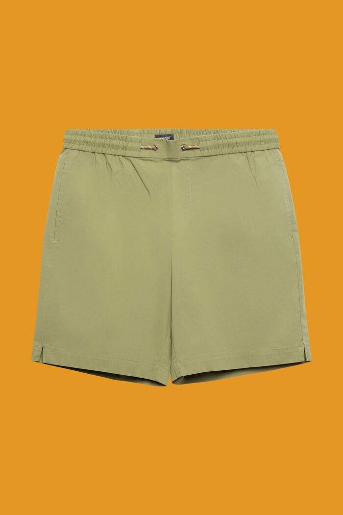 Pull-on-Shorts aus Baumwoll-Popelin, LIGHT KHAKI, detail image number 7