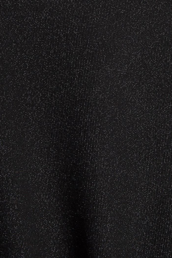 En matière recyclée : le t-shirt à manches longues et effet scintillant, BLACK, detail image number 4