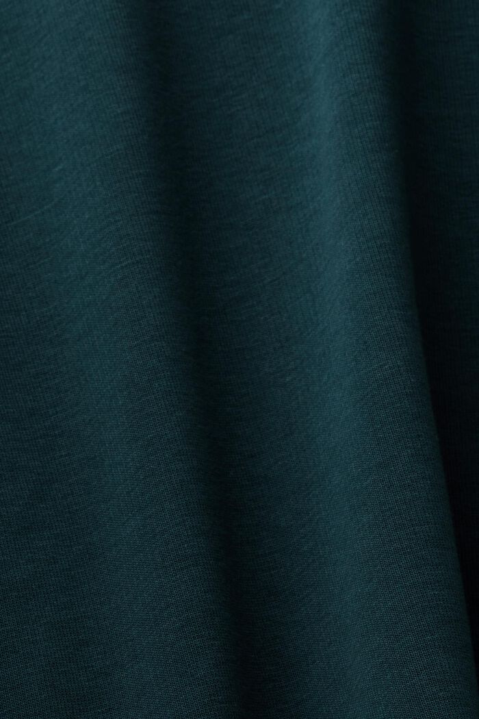 Mini-robe molletonnée animée de fronces, DARK TEAL GREEN, detail image number 6