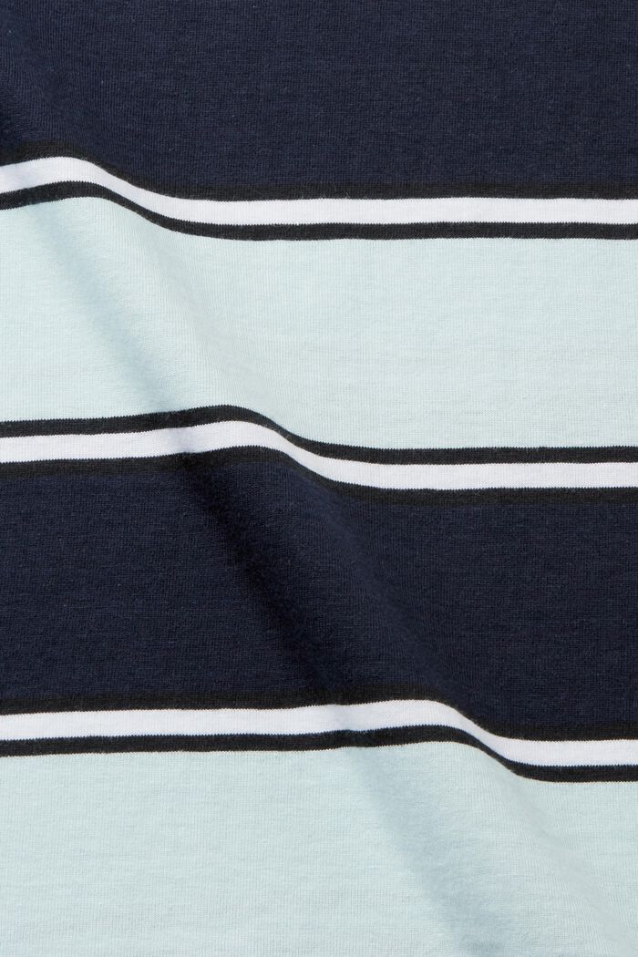 T-shirt rayé en coton durable, NAVY, detail image number 5