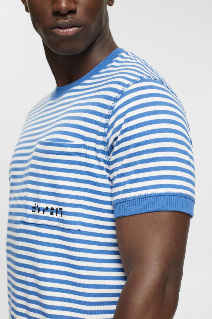Strick-T-Shirt mit Streifen, BLUE, detail image number 2
