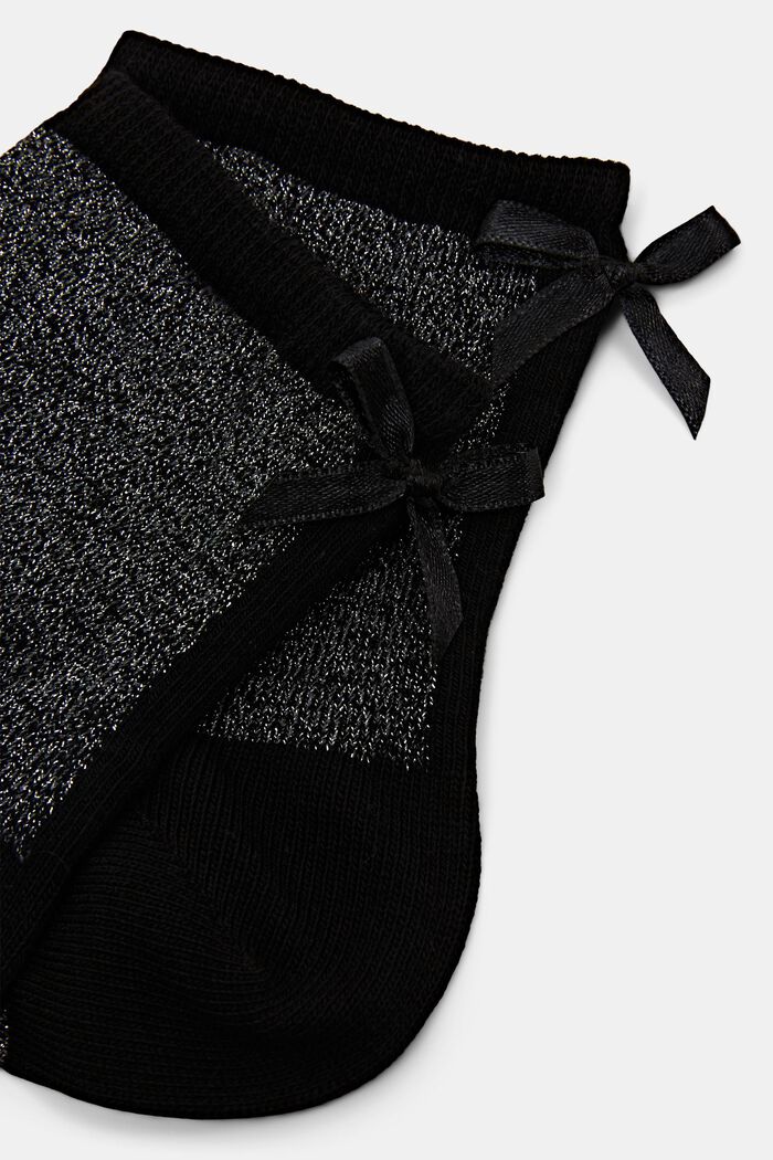Chaussettes scintillantes à nœud, BLACK, detail image number 2