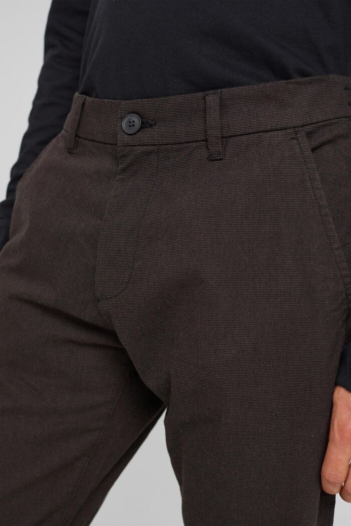Pantalon chino gratté, DARK BROWN, detail image number 0