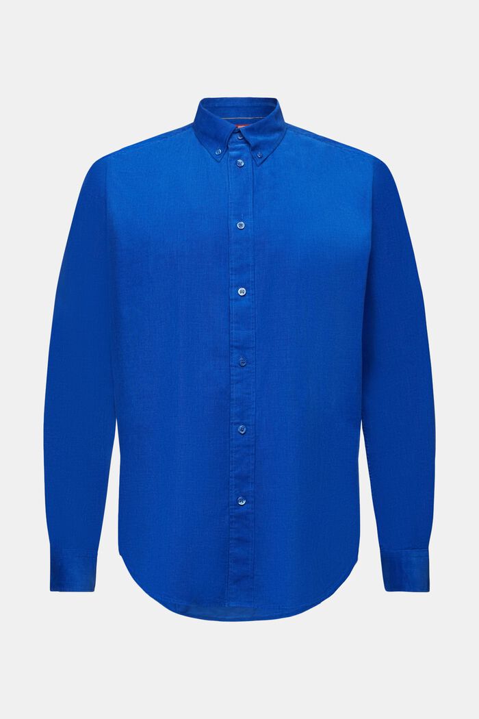 Chemise en velours côtelé, 100 % coton, BRIGHT BLUE, detail image number 6