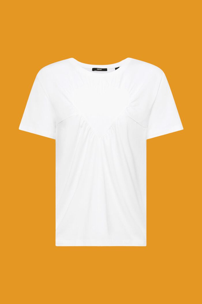 T-shirt agrémenté d’un cœur ornementé, WHITE, detail image number 5