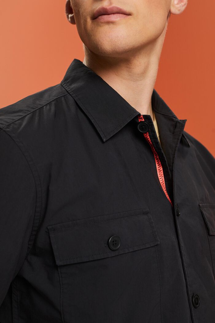T-shirt à manches courtes, coton mélangé, BLACK, detail image number 2
