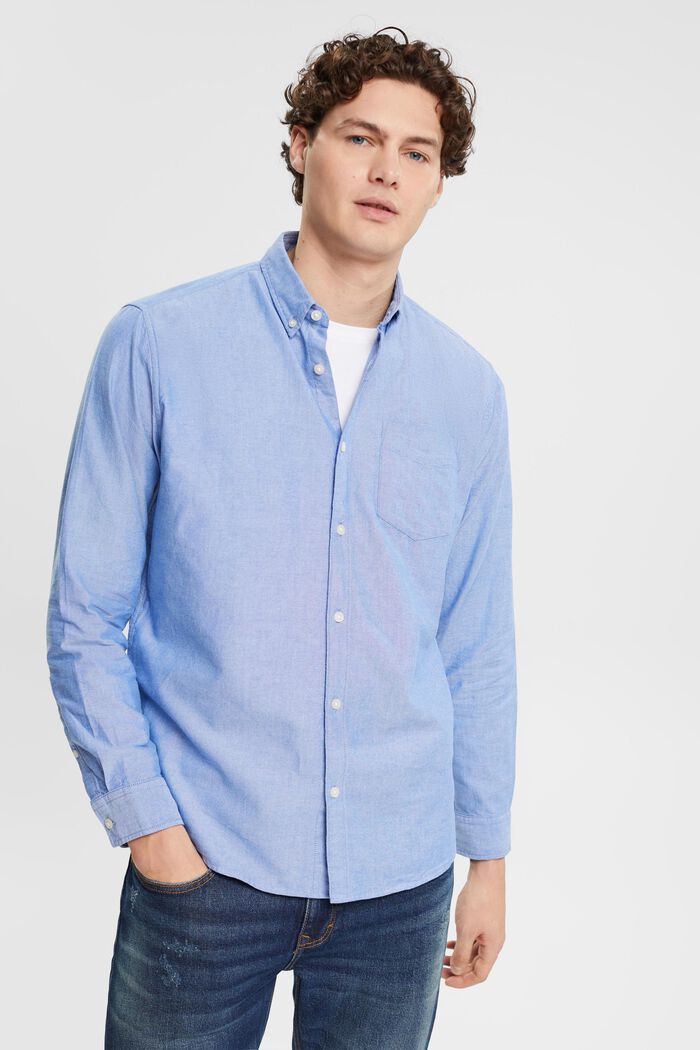 Button-Down-Hemd, BLUE, detail image number 0