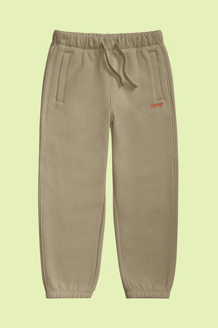 Pantalon de jogging en coton mélangé orné du logo, BEIGE, detail image number 0