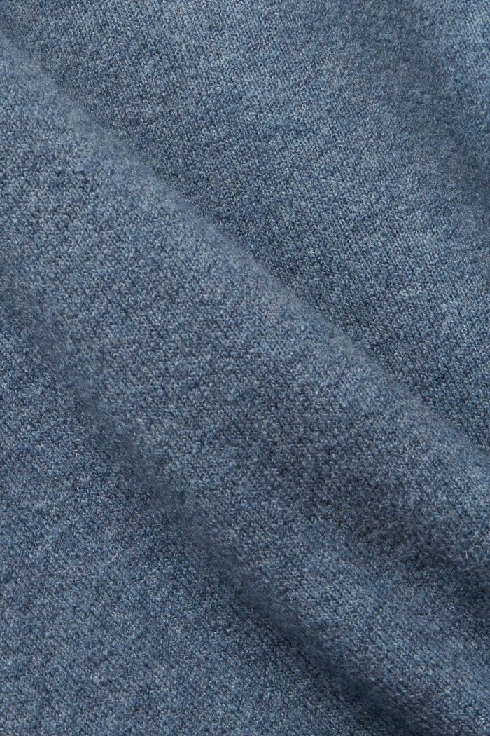 Wollmix-Strickpullover mit Stehkragen, GREY BLUE, detail image number 5