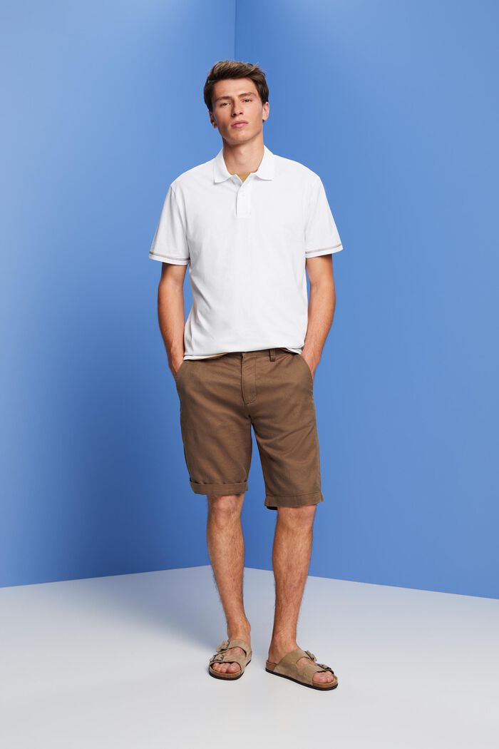 Poloshirt aus Jersey, 100 % Baumwolle, WHITE, detail image number 4