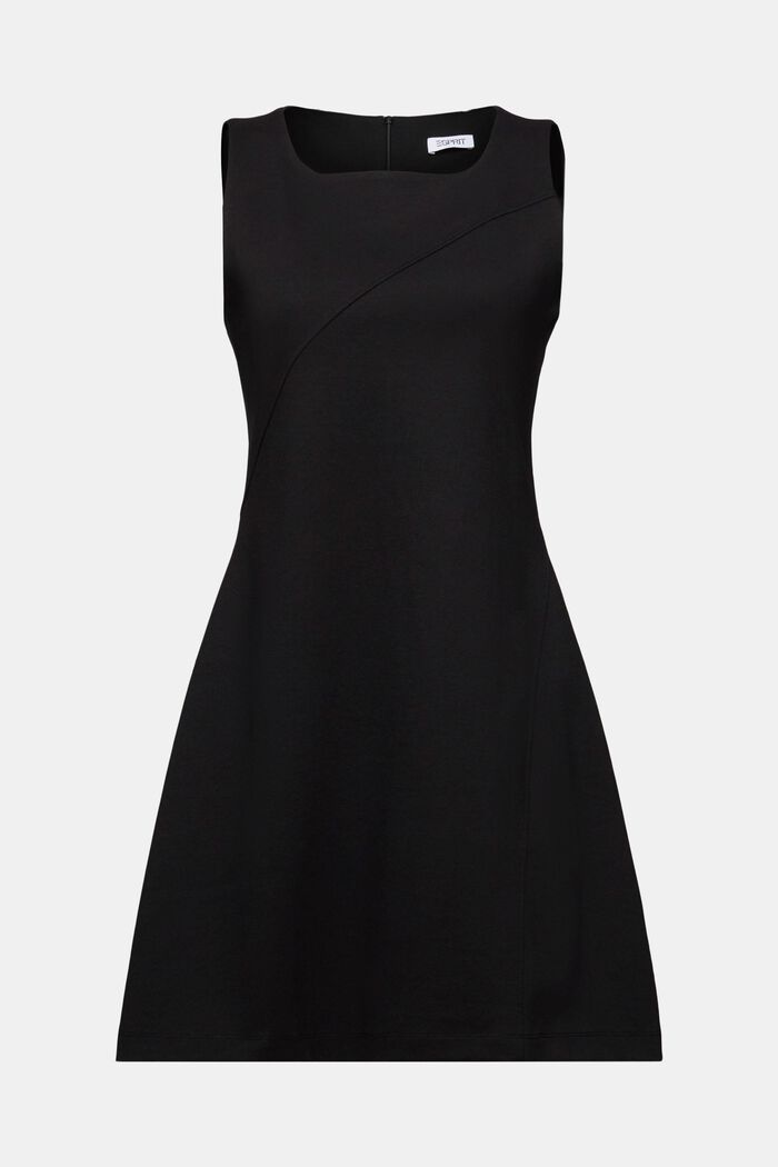 Mini-robe sans manches en jersey Punto, BLACK, detail image number 6