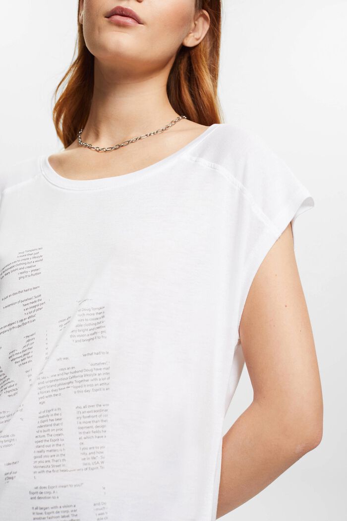 T-Shirt mit Print vorne, LENZING™ ECOVERO™, WHITE, detail image number 2