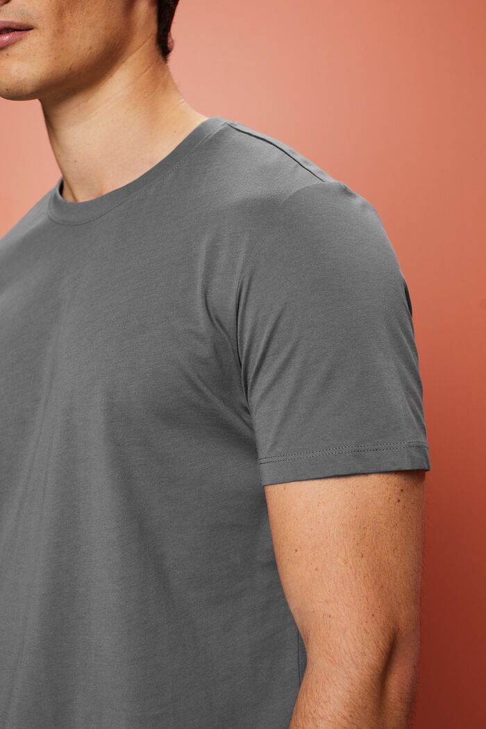 Jersey T-Shirt, 100% Baumwolle, DARK GREY, detail image number 2
