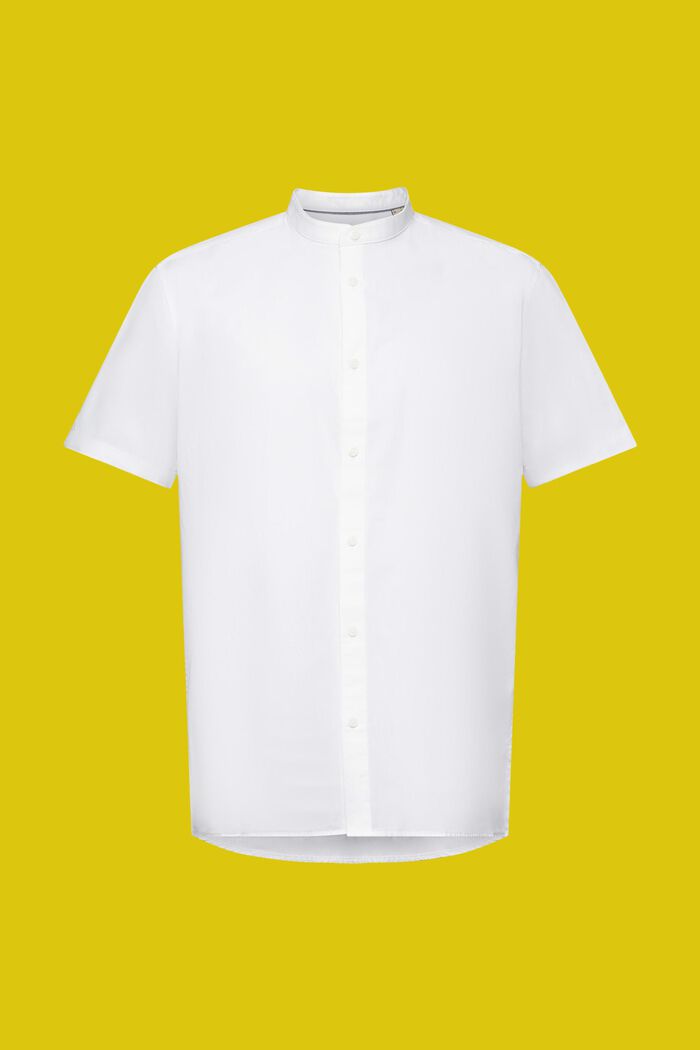 Chemise en coton à col montant, WHITE, detail image number 5