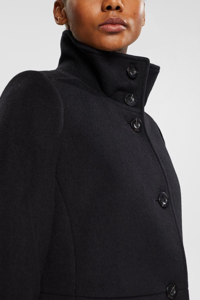 Manteau à teneur en laine, BLACK, detail image number 3