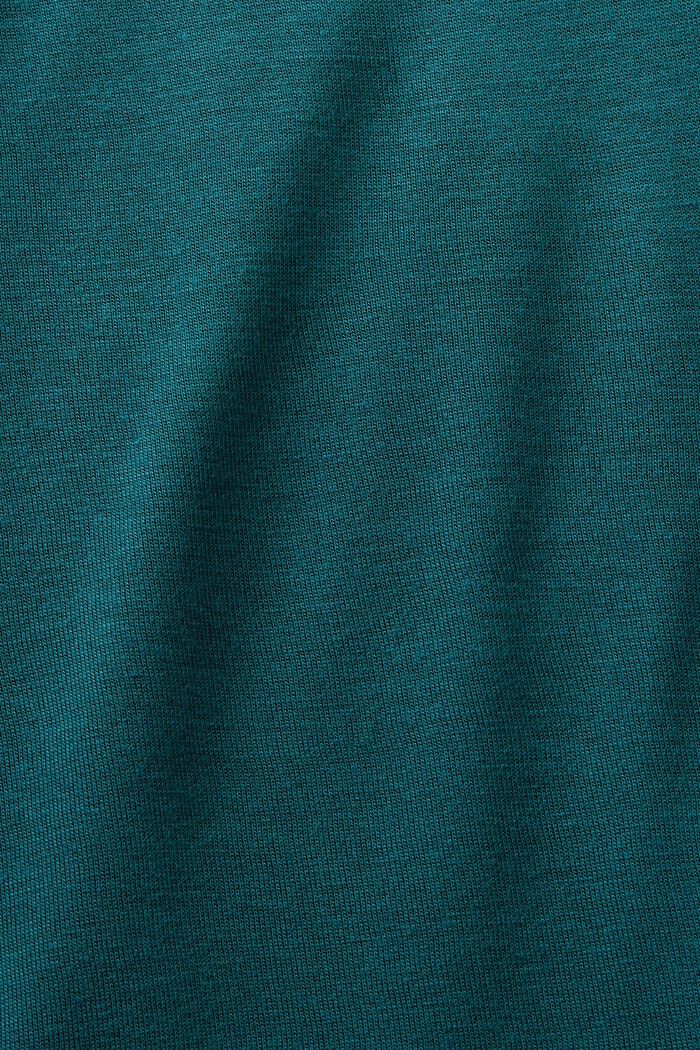 Haut à manches longues et col bénitier en jersey, EMERALD GREEN, detail image number 6