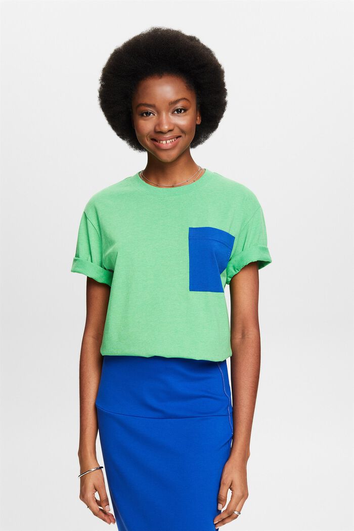 ESPRIT - Meliertes T-Shirt mit Rundhalsausschnitt in unserem Online Shop