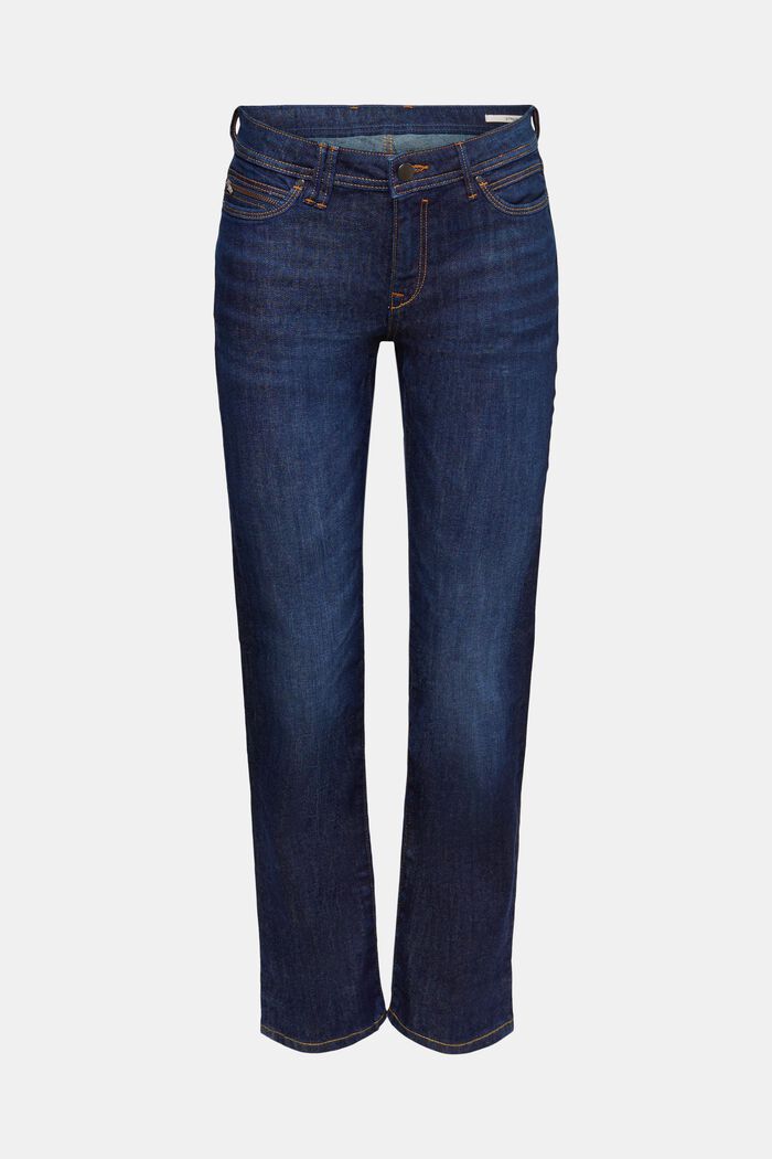 Straight Leg Jeans, BLUE DARK WASHED, detail image number 7