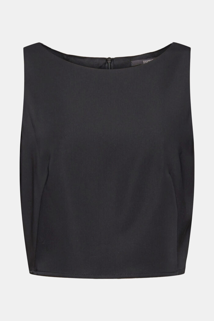 Recycelt: Cropped Top, BLACK, overview