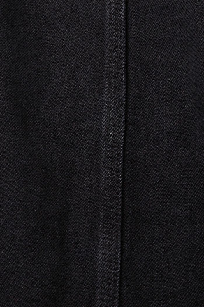 Veste en jean sans col muni de cordons de serrage, BLACK MEDIUM WASHED, detail image number 7