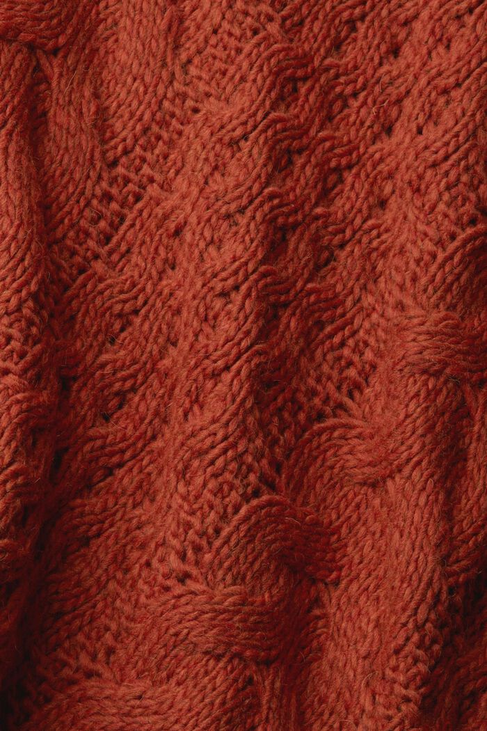 Poncho en laine mélangée, GOLDEN ORANGE, detail image number 2