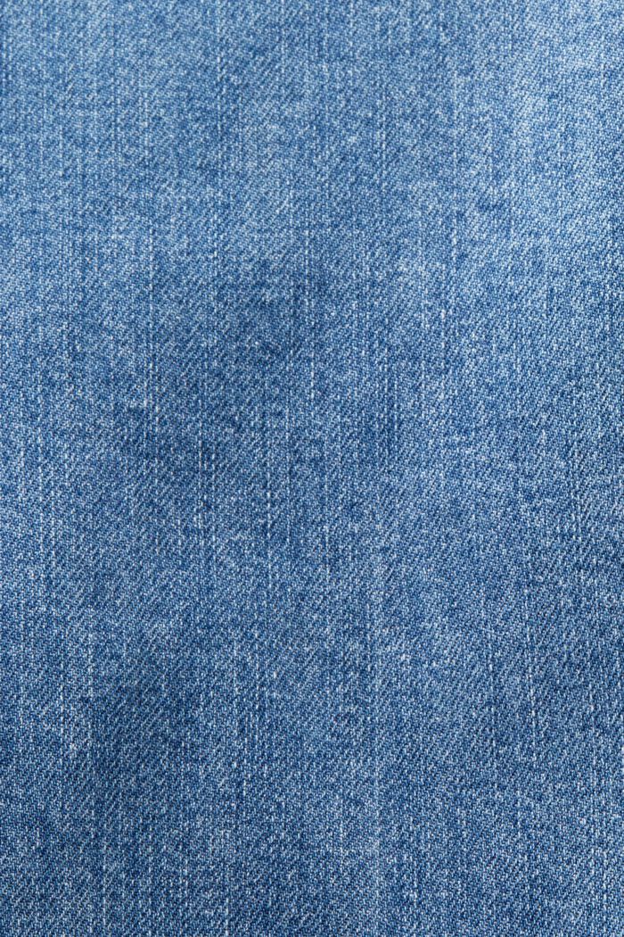 Schmal geschnittene Jeans mit hohem Bund, BLUE LIGHT WASHED, detail image number 5