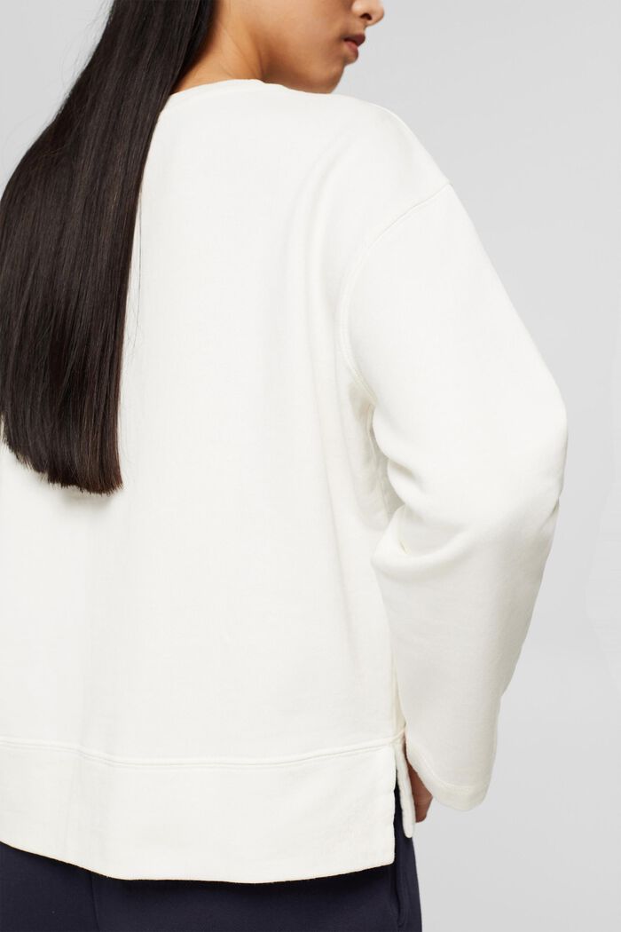 Sweatshirt aus reiner Baumwolle, OFF WHITE, detail image number 0