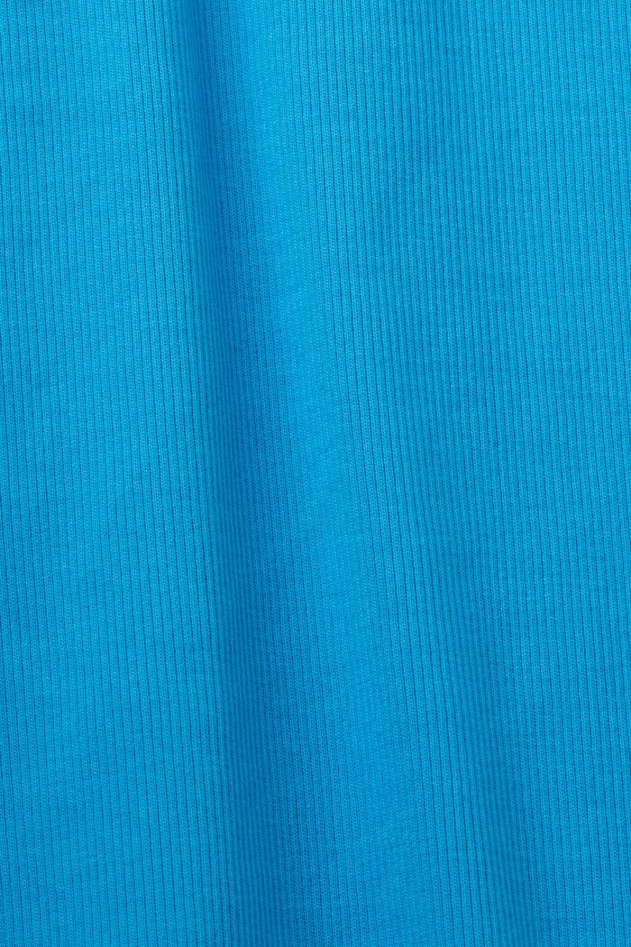 Débardeur en jersey côtelé, coton stretch, BLUE, detail image number 5
